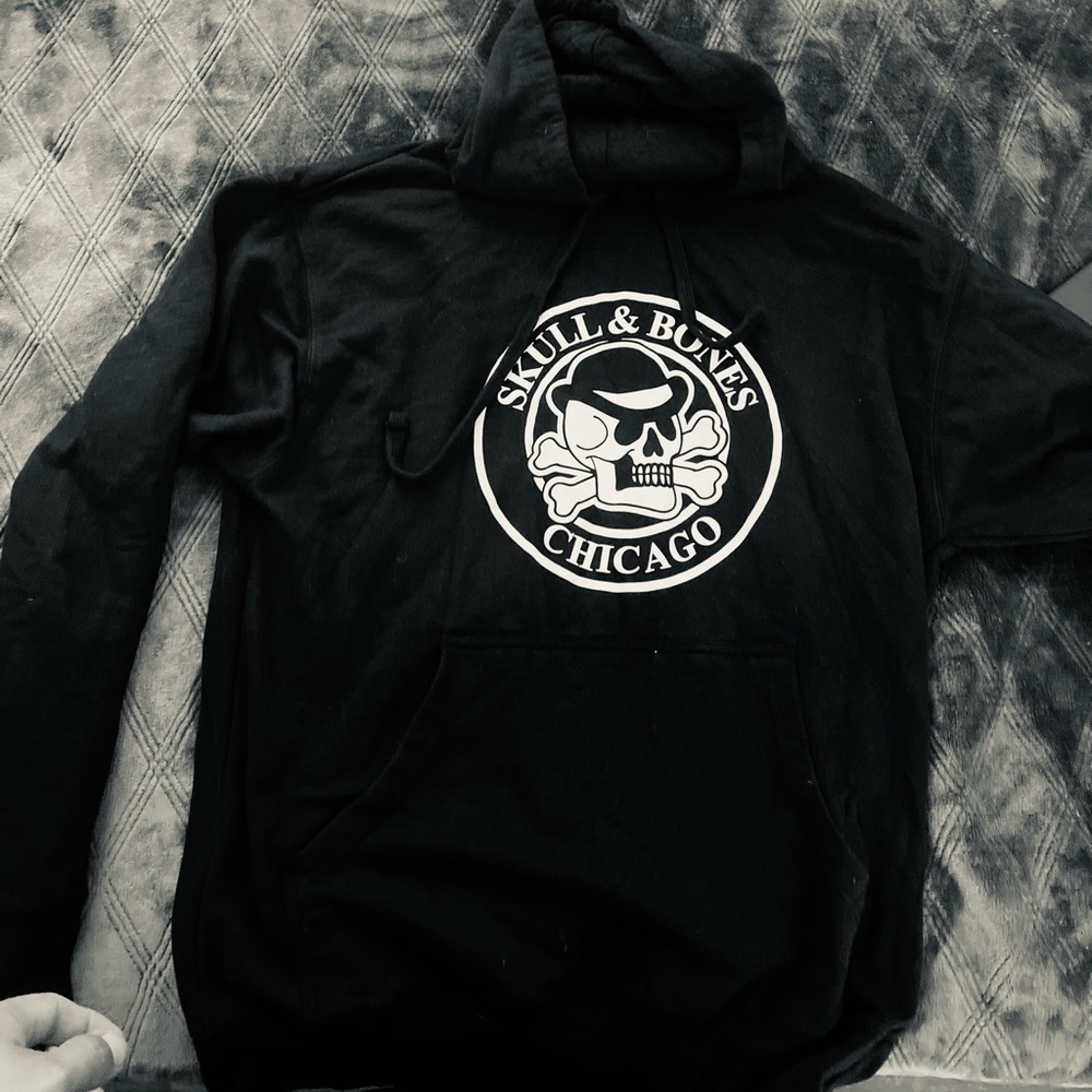 Black Skull and Bones Hoodie